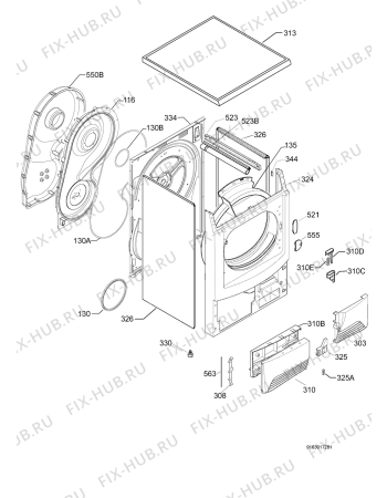 Взрыв-схема сушильной машины Aeg Electrolux TN95579 - Схема узла Housing 001